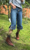 Knickers Viva Maria. Denim stone, bermuda original, hippy chic