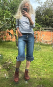 Knickers Viva Maria. Denim stone, bermuda original, hippy chic