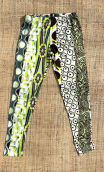 Legging. Ethnique choco vert. Taille XS