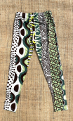 Legging. Ethnique choco vert. Taille XS