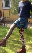 Legging. Ethnique choco vert. Taille XS