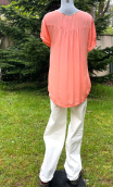 Tunique Baba. Soie lavée saumon. 