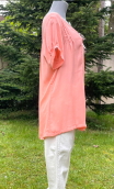 Tunique Baba. Soie lavée saumon. 