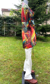 Tunique voile polester imprimé Barcelona. Taille 36/38, Transparent