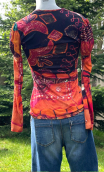 Top Le Sortilège. Alibaba. Jersey viscose imprimé. Taille 2
