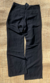 Pantalon. Lin coton noir. Taille 38, loose