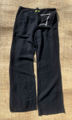 Pantalon. Lin coton noir. Taille 38, loose