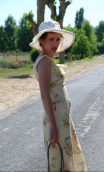 Robe Songe de Gatsby voile imprimé Floride, taille petite, ajusté