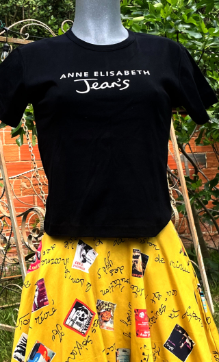Top Ana Noir. Anne-Elisabeth Jean's. Manches courtes. Taille 1