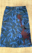 Jupe bleue Girafe Taille 38, imprimé camouflage, coton stretch, casual