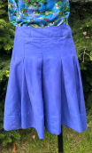 Jupe Cricket. Indian Song bleu. Taille 38. Plis creux, courte