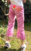 Pantacourt Baggy Trinidad rose. Sunflower B. Taille 36. Coton