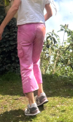 Pantacourt Baggy Trinidad rose. Sunflower B. Taille 36. Coton