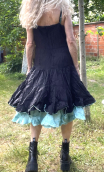 Robe Johnny Rockfort. Rock city. Noir ciel. Volants, bretelles