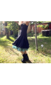 Robe Johnny Rockfort. Rock city. Noir ciel. Volants, bretelles