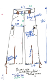 Pantacourt Baggy Trinidad rose. Sunflower B. Taille 36. Coton