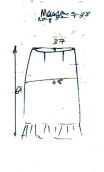 Jupe Massawa. Reine de Sabaa. Taille 38, imprimé fleurs. Petit volant