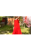 Robe L'Ombre du vent. Atlantide rouge. Tissu mémoire de forme