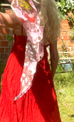 Robe L'Ombre du vent. Atlantide rouge. Tissu mémoire de forme