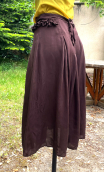 Jupe soie lavée choco. Taille 36. Plissée