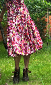 Robe Villa Borghese imprimé Toscane rouge. Taille 38, bretelles, ample