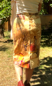 Jupe crayon Eléphants. Taille 36. Coton imprimé stretch