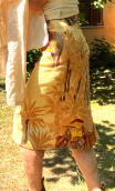 Jupe crayon Eléphants. Taille 36. Coton imprimé stretch