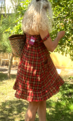 Robe Lolita. Carreaux métal terre cuite. Taille petit