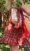 Robe Lolita. Carreaux métal terre cuite. Taille petit