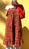 Robe Lolita. Carreaux métal terre cuite. Taille petit
