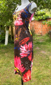 Robe La Belle Italienne en Big Bang. Coton stretch imprimé. Taille 36