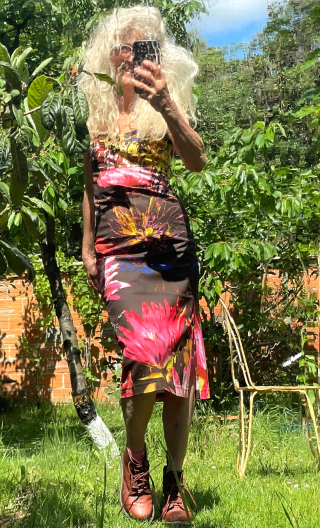 Robe La Belle Italienne en Big Bang. Coton stretch imprimé. Taille 36