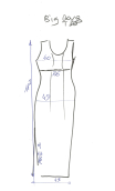 Robe La Belle Italienne en Big Bang. Coton stretch imprimé. Taille 36