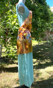 Tablier décoratif Voile Bagatelle, coton imprimé fleurs