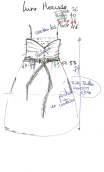 Robe Lune rousse. Guinguette. Anis. Taille 44. Loose, Imprimé pois