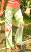 Pantalon Baggy. Sunflower Vert. Taille 36, coton imprimé safari