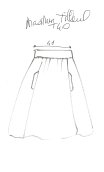 Jupe Mad Men. Voile tilleul. Taille 40. Coton vert clair, évasé