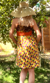 Robe Lune rousse. Guinguette. Anis. Taille 44. Loose, Imprimé pois