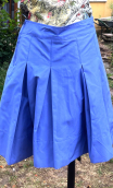 Jupe Cricket. Indian Song bleu. Taille 38. Plis creux, courte
