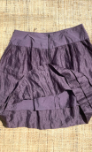 Mini Jupe les Grillons. Taille 38. Mauve, doublée, poches