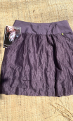 Mini Jupe les Grillons. Taille 38. Mauve, doublée, poches