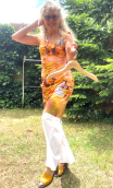 Robe Zazie. New Bagatelle, coton, sans manche, ajustée