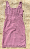 Robe Gina. Libération. Pois Rose. Taille 38, ajustée, décolletée