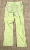 Pantalon Saxo. Retrodye anis. Taille 38. Jean 5-poches, coton stretch