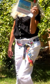 Top Zanzibar. Broderie noire. Taille 38. Coton, romantique
