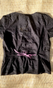 Corsage Adèle. Dévoré noir. Taille 36. Coton, romantique