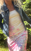 Blouson zippé. Denim. Taille 36. Ajusté et court
