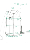 Blouson zippé. Denim. Taille 36. Ajusté et court