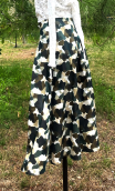 Jupe imprimé Camouflage. Taille 38, jupon plis