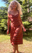 Robe Le Grand Rex. Carreaux. Taille 38. Imprimé tissu mémoire de forme